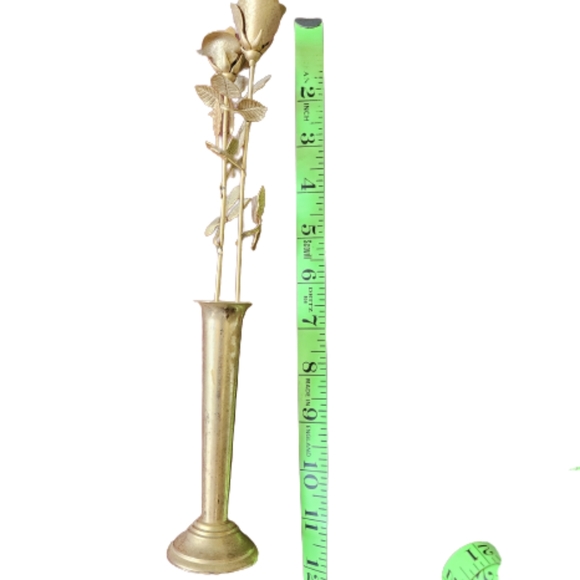 Ted Arnold Elegant Gold Rose Sculpture - Picture 4 of 16